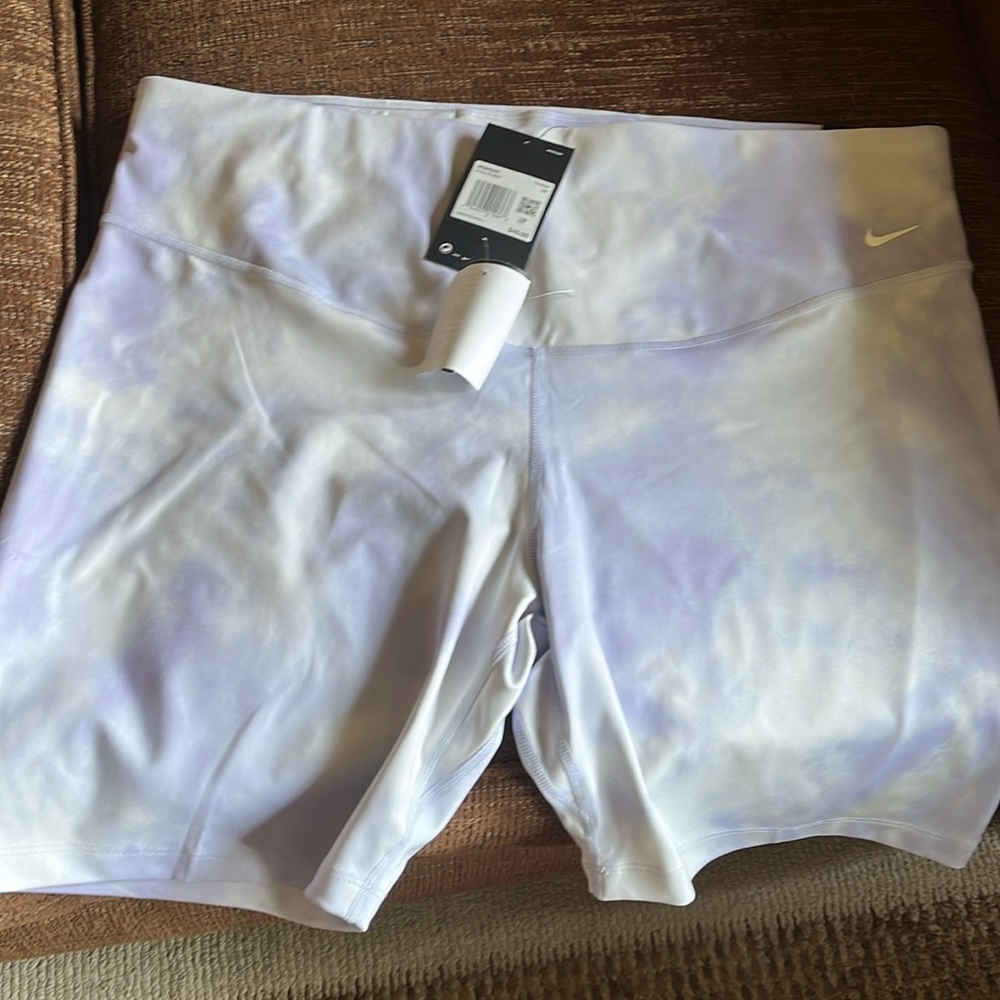 NWT Nike Purple & White Athletic Compression Shorts